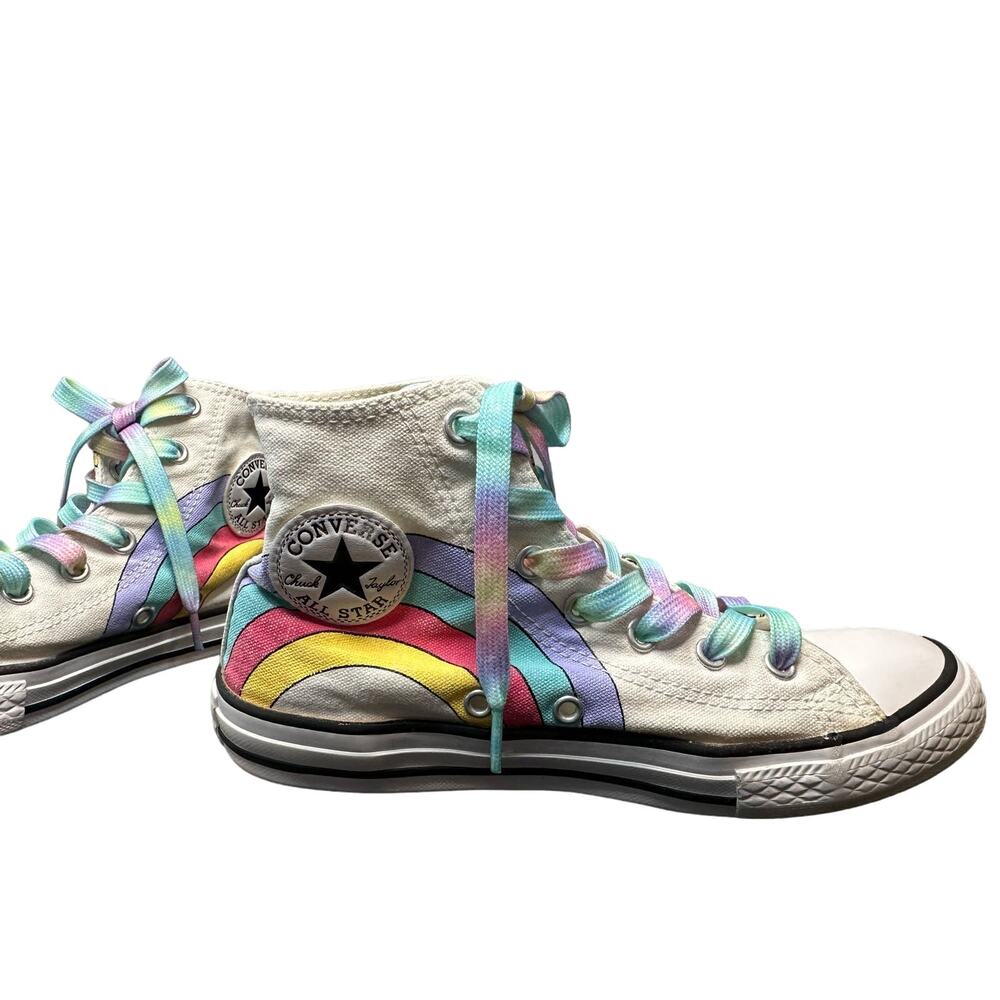 Girls Converse Hi Top Sneakers unicorn rainbow - Size 3